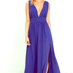 Never worn NWT HEAVENLY HUES ROYAL BLUE MAXI DRESS